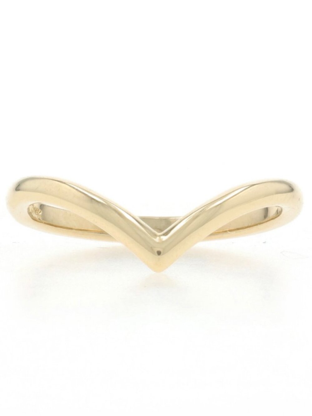 Yellow Gold Wishbone Band - 14k Enhancer Guard Ring
